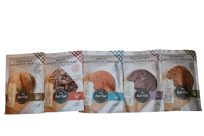 Brot &amp Crust Gluten Free Bread Mixes | 5 Piece Value Pack | Vegan &amp Gluten Free Flour Mix | Made in Germany | Oven &amp Bread Machine