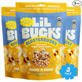 Clusterbucks Superfood Clusters – Grain-Free Keto-Friendly Granola with Regeneratively Grown Sprouted Buckwheat– Gluten-Free Low-Carb Organic Healthy Snack (3-Pack Bucks 'n Honey)