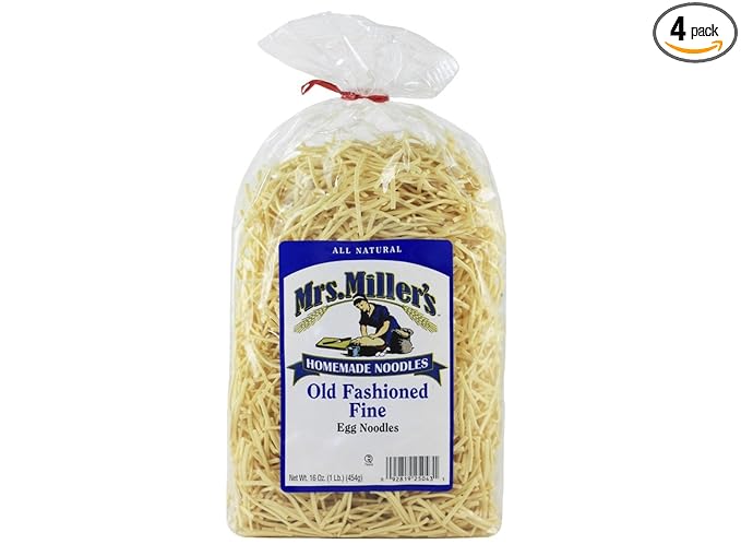 AmishTastes Mrs. Miller's Egg Noodles 64 Oz. Variety Box (Fine Medium Wide Pot-Pie)