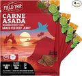 Field Trip Grass Fed Beef Jerky Healthy Gluten Free Snacks All Natural High Protein Low Carb Snack with No Nitrates 2.2oz 4 Pack Carne Asada