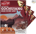 Field Trip Grass Fed Beef Jerky Healthy Gluten Free Snacks All Natural Paleo-Friendly Beef Jerky High Protein Low Carb Snack with No Nitrates 2.2oz Bag 4 Pack Gochujang Korean BBQ