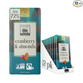 Endangered Species Chocolate Wolf Natural Dark Chocolate (72%) with Cranberries &amp Almonds 3-Ounce Bars (Pack of 12)