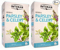 2 Pack Herbal Imtenan Parsley And Celery Tea Bag Natural Drink Herbals Herbs Herb Non Gmo No Additives No Artificial Coloring Kosher Halal (2 Pack : Total : 36 Bags) أعشاب البقدونس و الكرفس حلال