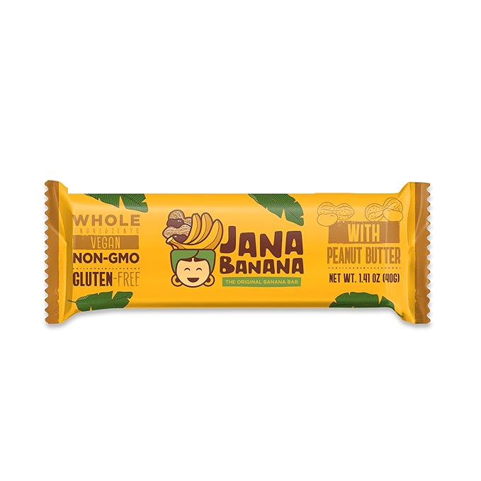 JanaBanana Plant Based bar with Peanut Butter (12 Peanut Butter)