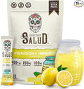 Salud 2-in-1 Hydration Packets + Immunity Electrolytes Powder Lemonade - Agua Fresca Drink Mix Elderberry Dairy &amp Soy Free Non-GMO Gluten Free Vegan Low Calorie 1g Sugar (15 Servings)
