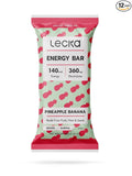Lecka Energy Bar 12 Bars | Natural Energy from Tropical Fruits Vegan Gluten Free (12 Bars Pineapple Banana)
