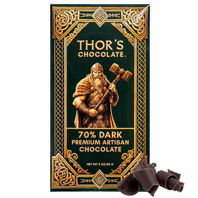 Thor’s Chocolate Variety Pack of 6 Milk Dark Dark Almonds Raspberry Pineapple and Huckleberry Bean to Bar Small Batch Smooth &amp Creamy Luxury Gourmet Chocolate Made in USA (6 x 3oz Bars)