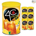 4C Powdered Drink Mix Cannisters Lemon Tea 28 Quarts Family Sized Cannister Thirst Quenching &amp Refreshing Flavors (Lemon Iced Tea 66.1 Ounce (Pack of 6))