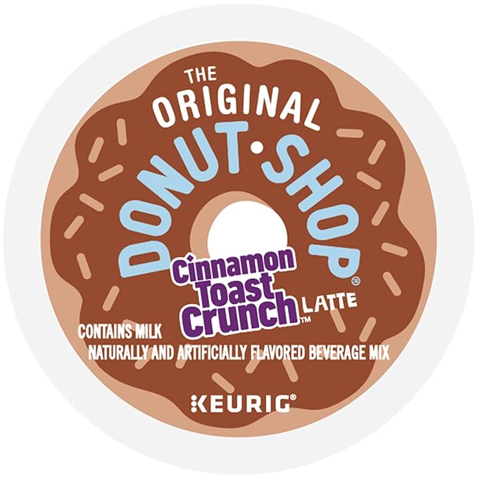 The Original Donut Shop Cinnamon Toast Crunch One-Step Latte Keurig Single Serve K-Cup Pods 20 Count