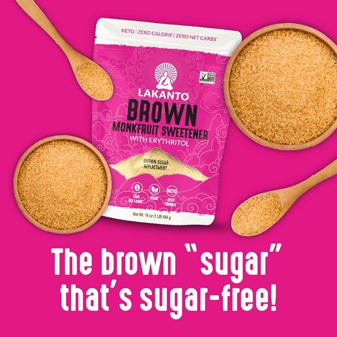 Lakanto Bulk Brown Monk Fruit Sweetener With Erythritol Brown Sugar Substitute for Baking Coffee Oatmeal &amp More Keto Friendly Low Calorie Low Carb Vegan Gluten Free (20 KG)