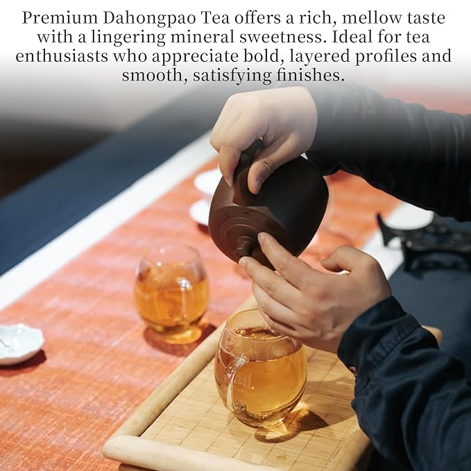 Yuexi Da Hong Pao Oolong Tea Loose Leaf Dahongpao Big Red Robe Chinese Tea Dahongpao Oolong Tea Fujian Wuyi Mountain Core Area Strong Flavors Aftertaste Sweet 大红袍 乌龙茶 武夷山 茶叶 120g/4.23oz