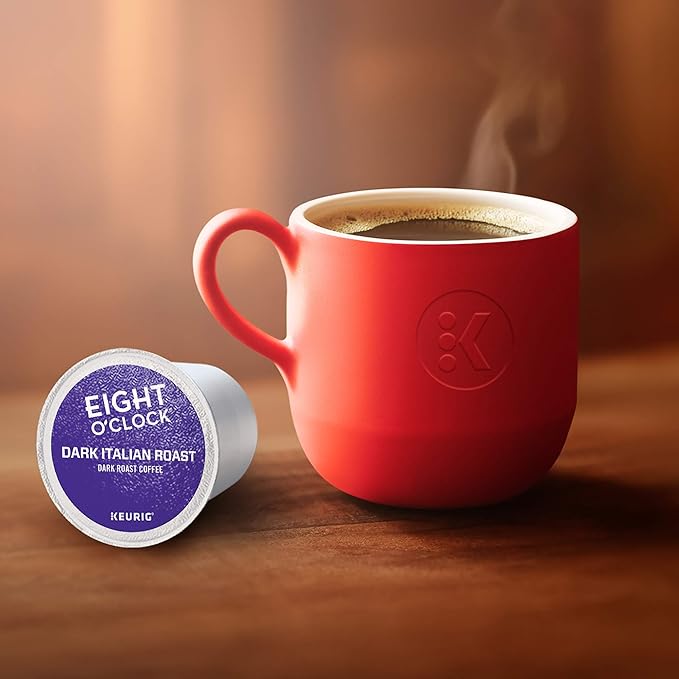Eight O'Clock Coffee Dark Italian Roast Single-Serve Keurig K-Cup Pods Dark Roast Coffee 48 Count