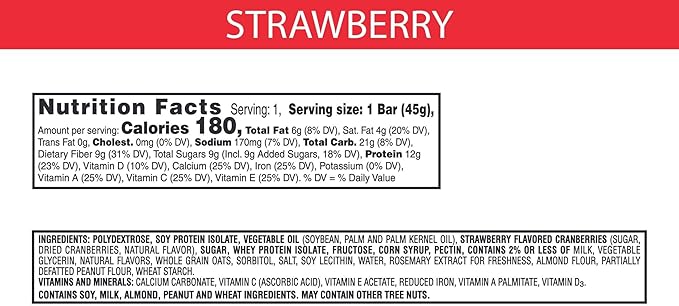 Kellogg's Special K Protein Bars Meal Replacement Protein Snacks Strawberry 20 bars