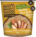 Mike’s Mighty Good Bone Broth Chicken Ramen Cup (Pack of 6) – 10g Protein Instant Ramen Noodles – Steamed Organic Noodles Non-GMO Seed &amp Palm Oil-Free – Antibiotic-Free Chicken Rich Broth
