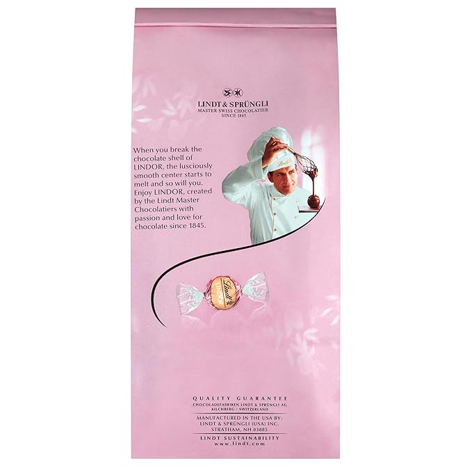 Lindt LINDOR Spring Neapolitan White Chocolate Truffles Chocolates with Smooth Melting Truffle Center 19 Oz Bag