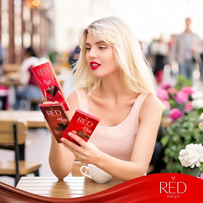 RED Delight®™ Dark Chocolate Full Size Bars (3.53 Ounces Each) (7 Pack -Full Size (3.53 Ounce) Bars)