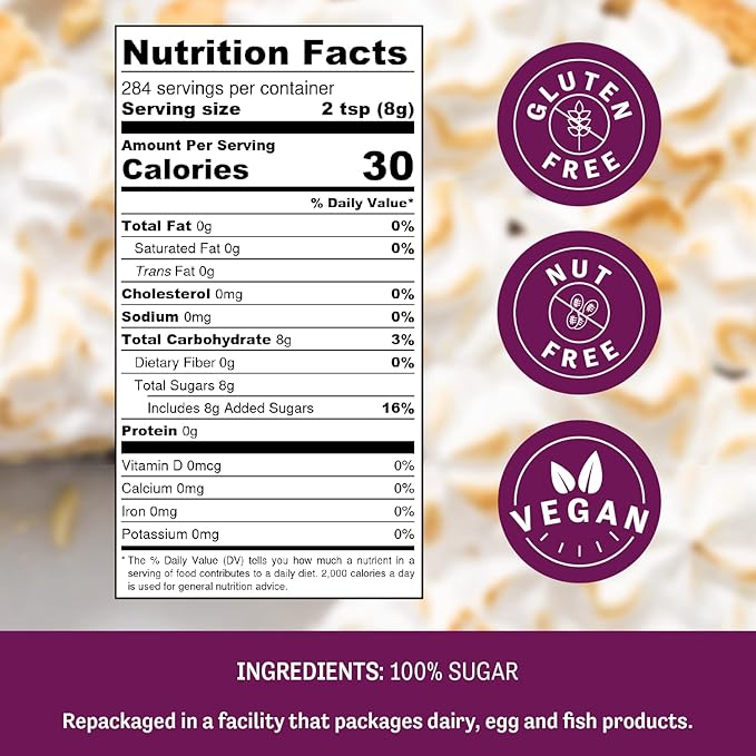 Judee's Gluten Free Superfine Caster Sugar - Ideal Caster Sugar for Baking Delicate Desserts - Gluten-Free Resealable Pouch - 80 oz Pack of 1