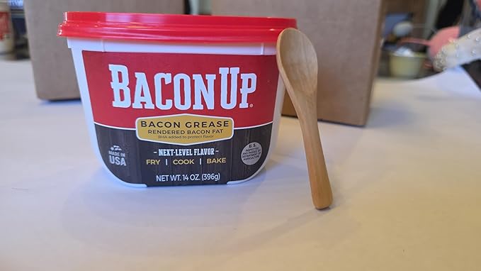 Bacon Up Bacon Grease for Cooking - 14 Ounce (3-pack) with spoon