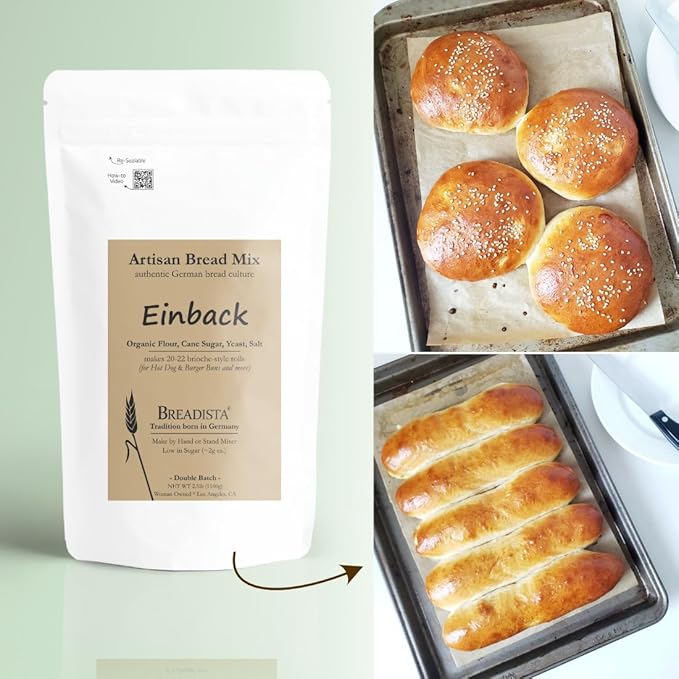 VALUE Pack - 5 assorted Breadista Bread Mixes - 11.5 lbs of 100% Organic US grown Flour for traditional artisan bread baking - Bread Rolls Pizza Panettone