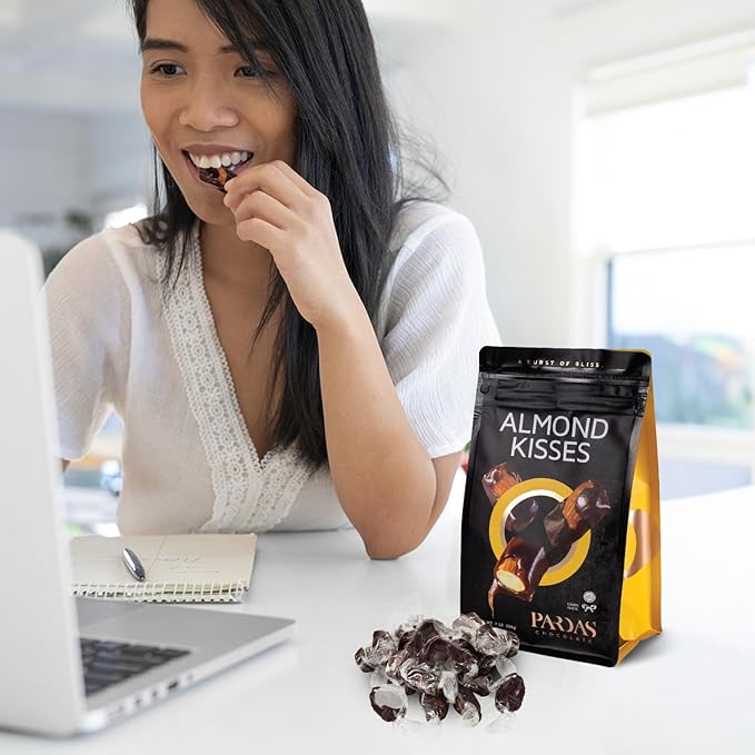 Almond Chocolate Kisses 7oz 2 Pack of Chocolate Ideal for Satisfying your Sweet Cravings Sharing with Family and Friends Perfect Chocolates for Gifting on Special Occasions