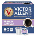Victor Allen's Coffee French Vanilla Flavored Medium Roast 80 Count Single Serve Coffee Pods for Keurig K-Cup Brewers
