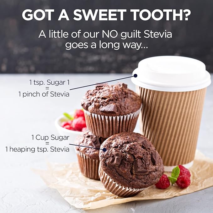 KAL Sure Stevia Extract Powder Low Carb Plant Based Stevia Sweetener Great Taste Zero Calories Zero Sugar Low Glycemic &amp Perfect for a Keto Diet 60-Day Guarantee Approx. 1820 Servings 3.5