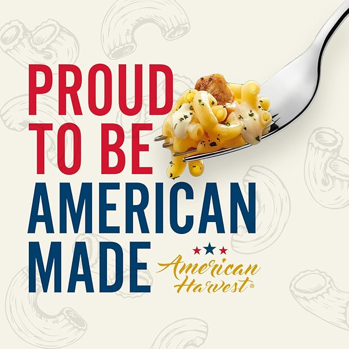 AMERICAN HARVEST Elbow Pasta Enriched Durum Wheat 16 oz (12 Pack) | Made in America Non-GMO Fast-Cook Pantry Staple | 100 Years of Pasta-Making Expertise