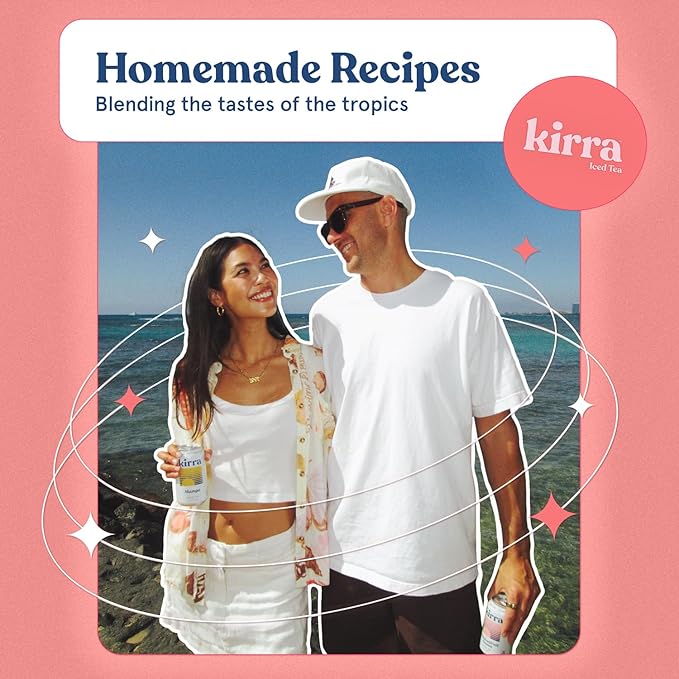 Kirra Organic Iced Tea 12 Pack - Lychee Jasmine Green Tea - Lightly Sweetened with Organic Juice - No Added Sugar or Artificial Sweeteners - Ice Tea Cans - Iced Green Tea with Lychee Tea Flavor