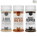 Lillie’s Q - Rub Trio BBQ Rub Sampler Barbeque Rubs &amp Spices Rub Seasoning Set Includes Carolina Dirt (6 oz) Q-Rub (7.9 oz) &amp Brisket Pepper (3.6 oz) | 3-Pack