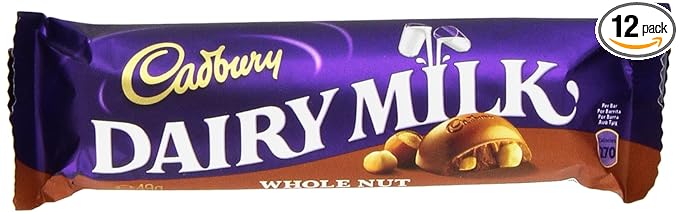 Cadbury Whole Nut 1.73-Ounce Bars (Pack of 12)