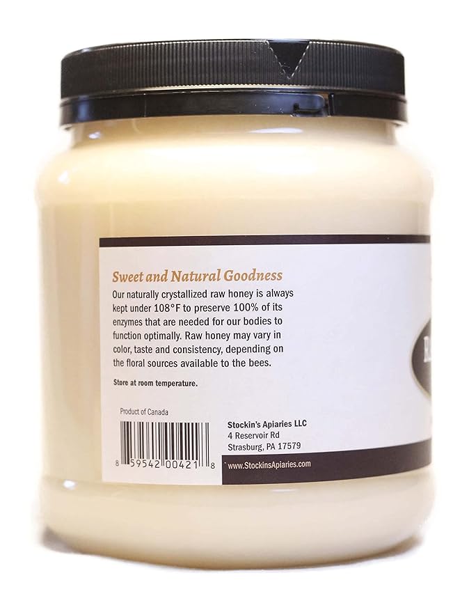 Stockin's Apiaries Raw Alfalfa Honey In Bulk Unheated Unfiltered &amp Nutritious 80 Oz.