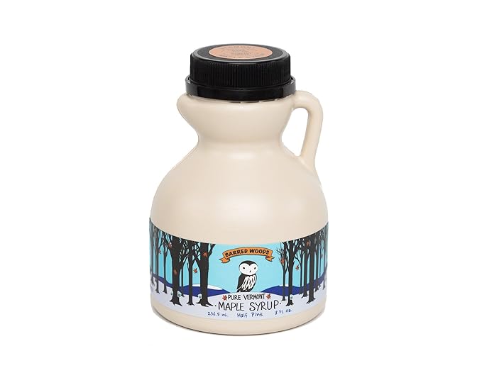 Case of 24 Half-Pint Jugs of Pure Vermont Maple Syrup for Gifts Wedding or Party Favors