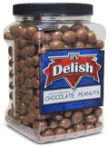 Gourmet Milk Chocolate Covered Peanuts by Its Delish – 3LBS Jumbo Reusable Container – Premium Dairy Chocolate Coated Peanuts