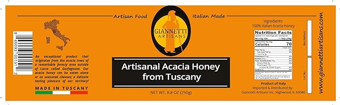 Giannetti Artisans Imported Premium Italian Acacia Honey - 8.8 oz