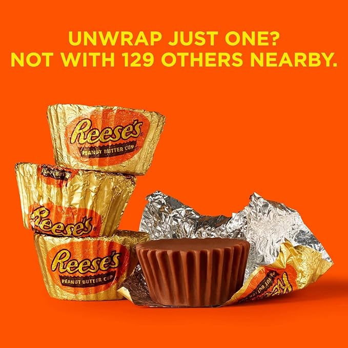CHAIN &amp JO SWEETS REESESMiniatures Milk Chocolate and Peanut Butter Cups Candy Gluten Free Individually Wrapped 5LB Bulk Party Pack (5 Pounds) 80.0 Ounce