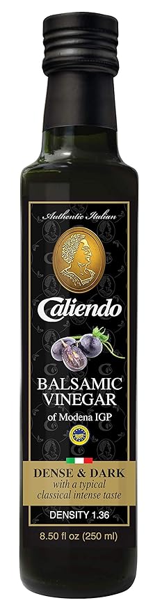 Caliendo Balsamic Vinegar of Modena of IGP Authentic Italian Dense &amp Dark Density 1.36 – 8.5 Fl Oz (250 ml) Bottle
