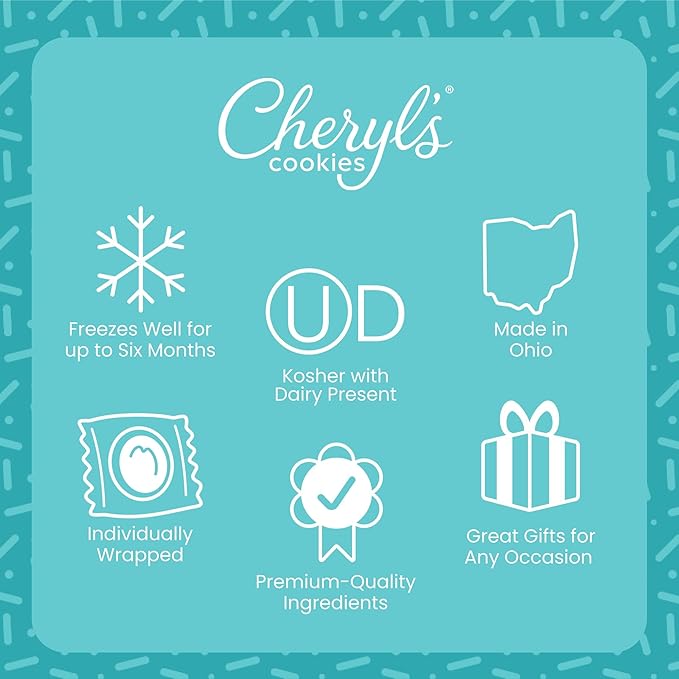 Cheryl's Cookies® Triple Chocolate Cookie Gift Box w/12 Soft &amp Chewy Chocolate Cookies Individually Wrapped in Gift Box Kosher For Any Occasion Family Friends Loved Ones Coworkers