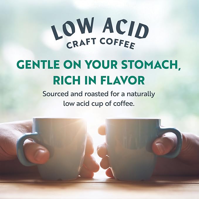 Clean Coffee Co. - Low Acid Dark Roast Tested for Molds and Toxins Honduras Blend Notes of Caramel Dark Chocolate and Toasted Malts (Ground 12 oz Bag)