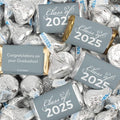 124 Pcs Silver Graduation Candy Party Favors Miniatures &amp Silver Kisses (1.52 lbs Approx. 124 Pcs)