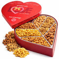 NUT CRAVINGS - Easter Mixed Nuts Heart Shaped Gift Basket Love in A Box (6 Assortments 2 LB) Ramadan Gifts Day Romantic Food Arrangement Healthy Snack Care Package Food Assortments
