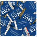 34 Pcs Blue Graduation Candy Party Favors Assorted Wrapped Miniatures Chocolate - Class of 2026