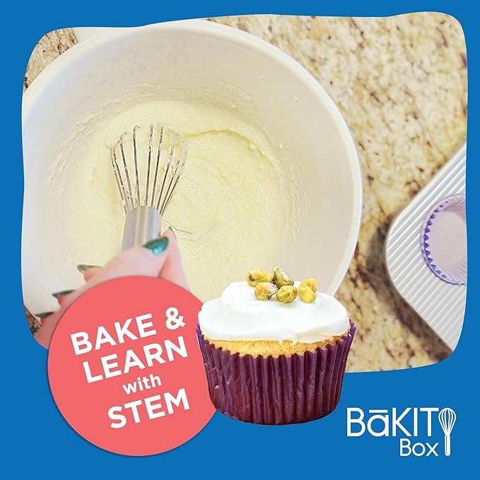 BāKIT Box Persian Love Cupcakes Baking Kit for Kids – Global Cultural Baking Activity Set with Recipe Booklet &amp Premium Ingredients – Includes Rose Water Cardamom &amp Pistachios – Ages 7–14