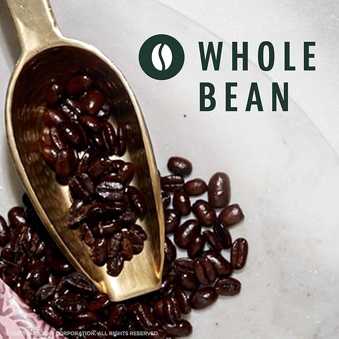 Starbucks Dark Roast Whole Bean Coffee — French — 100% Arabica — 1 bag (28 oz) (Pack of 4)