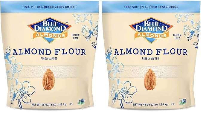Blue Diamond Almonds Almond Flour Gluten Free Blanched Finely Sifted 48 oz (Pack of 2)