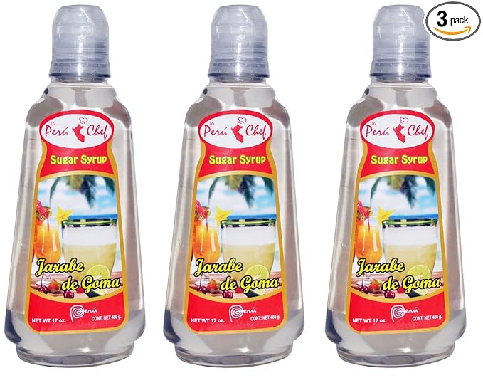 Jarabe de Goma - Sugar Syrup 3 bottles of 17 oz each