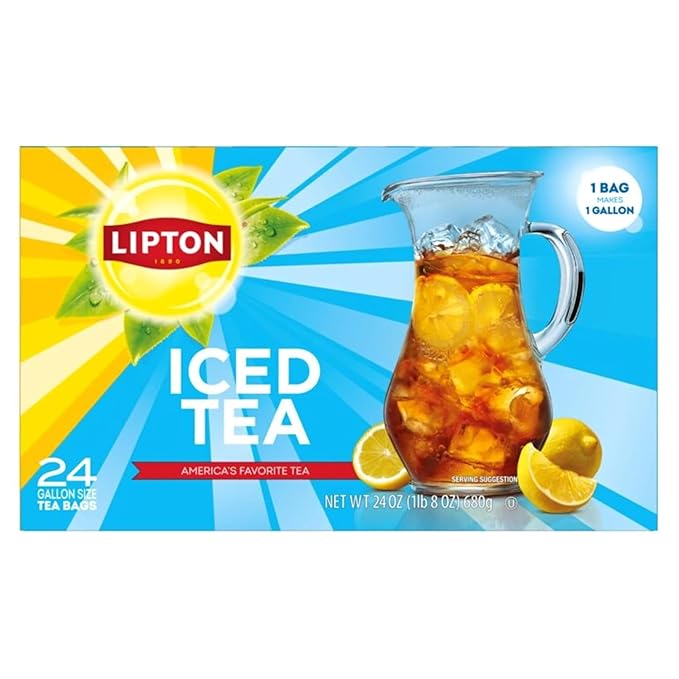 Lipton Iced Tea Variety Pack Unsweetened &amp Southern Sweet Gallon Black Tea Bags 46 Total Bags Zero Calories Family Size Iced Tea Rainforest Alliance Certified