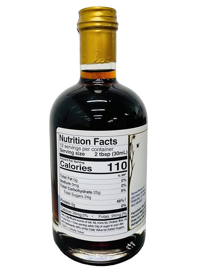Bourbon Maple Syrup - Authentic &amp Real Vermont Maple Syrup - Maple Syrup Aged in Premium Bourbon Barrels - Barred Woods Maple