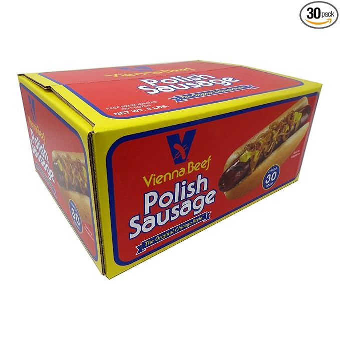 Vienna® Beef Skinless Polish Sausage 6 6:1 5 lbs. (approximately 30 count)
