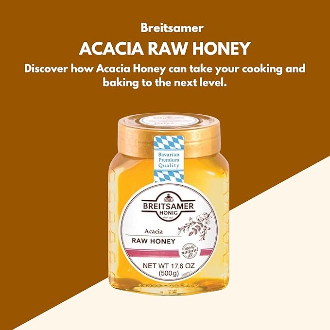 Breitsamer Acacia Raw Honey 17.6 oz (2 Pack)