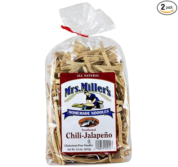 AmishTastes Mrs. Miller's Southwest Chili Jalapeno Noodles 14 Oz. (Pack of 2)